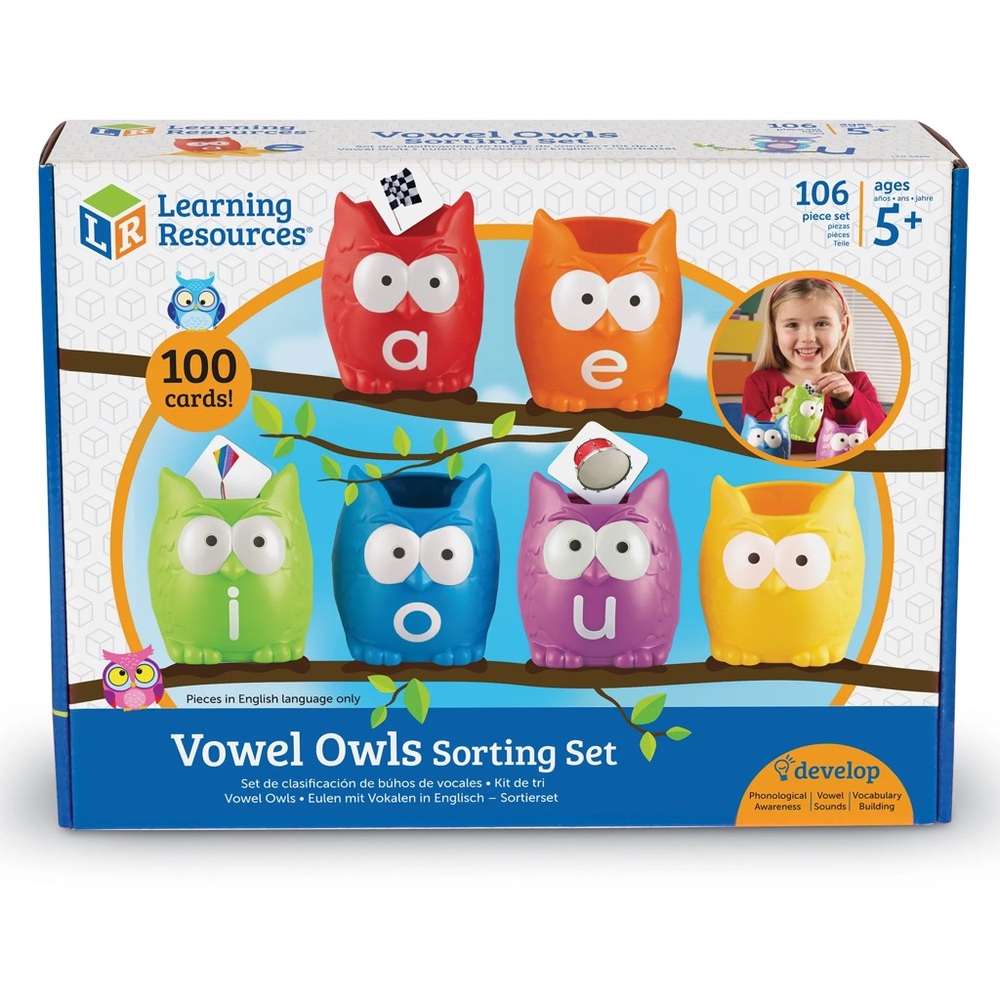 Learning Resources Vowel Owls Sorting Set - Multicolor